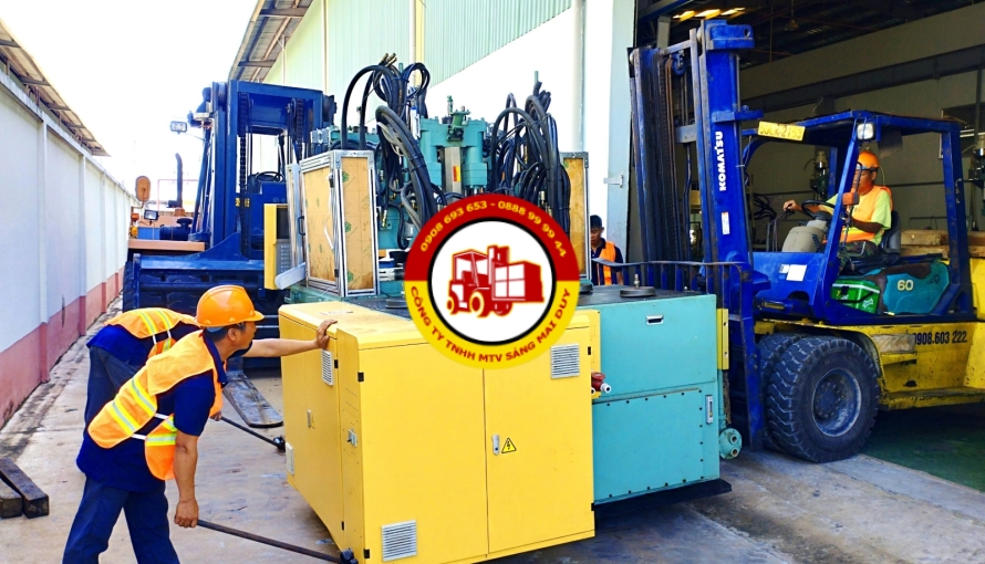 Quy trình nâng hạ ,đưa máy móc vào vị trí