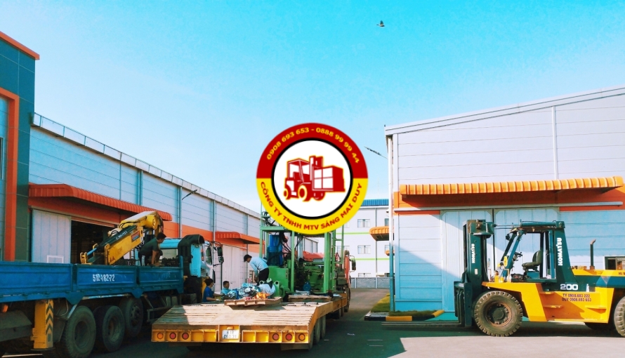 Nâng cẩu lắp ráp máy tại công ty PYUNGIL VINA (2023 )