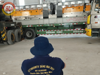 Cẩu máy sản xuất đá hoa cương nặng 35 tấn tại công ty Area Stone (2023)